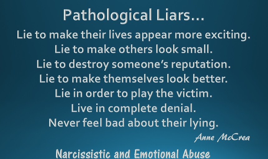 are pathological liars narcissistic