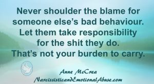 Never shoulder the blame