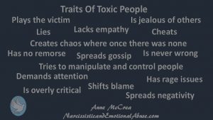 Traits of toxic people